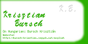 krisztian bursch business card